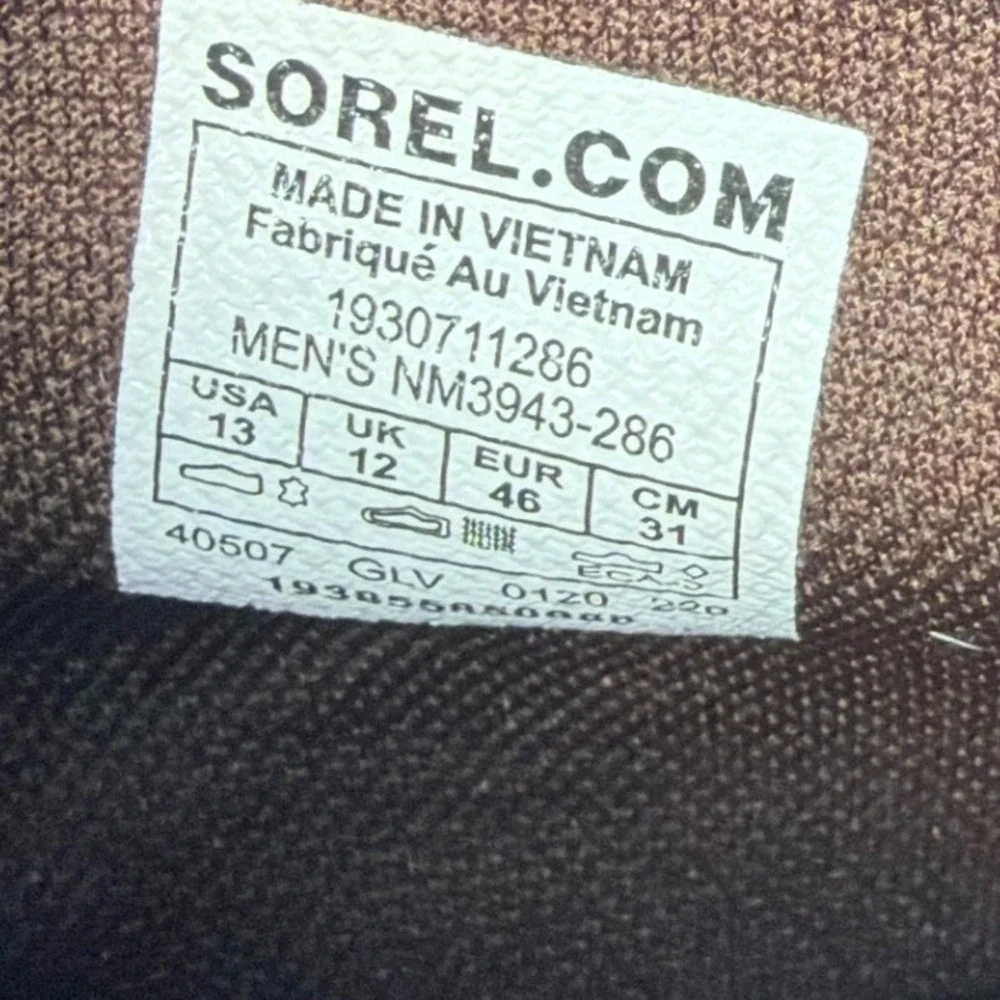 Sorel Kezar‎ Chukka Waterproof Leather Boots Mens 13 Brown